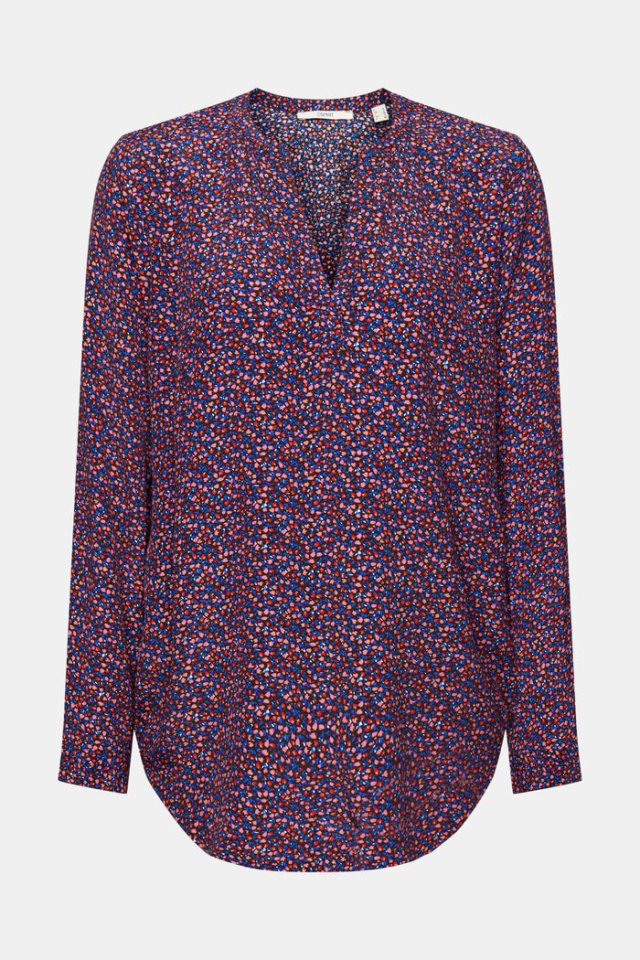 Patterned blouse, LENZING™ ECOVERO™, BLACK, detail image number 6