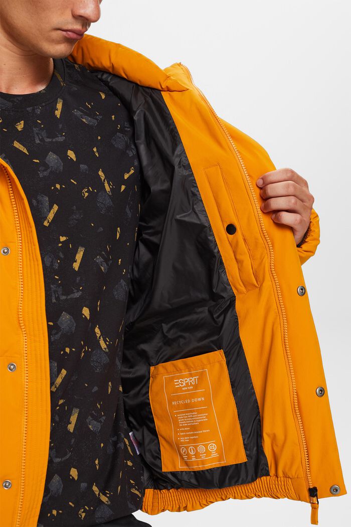 Hooded Down Jacket, HONEY YELLOW, detail image number 2