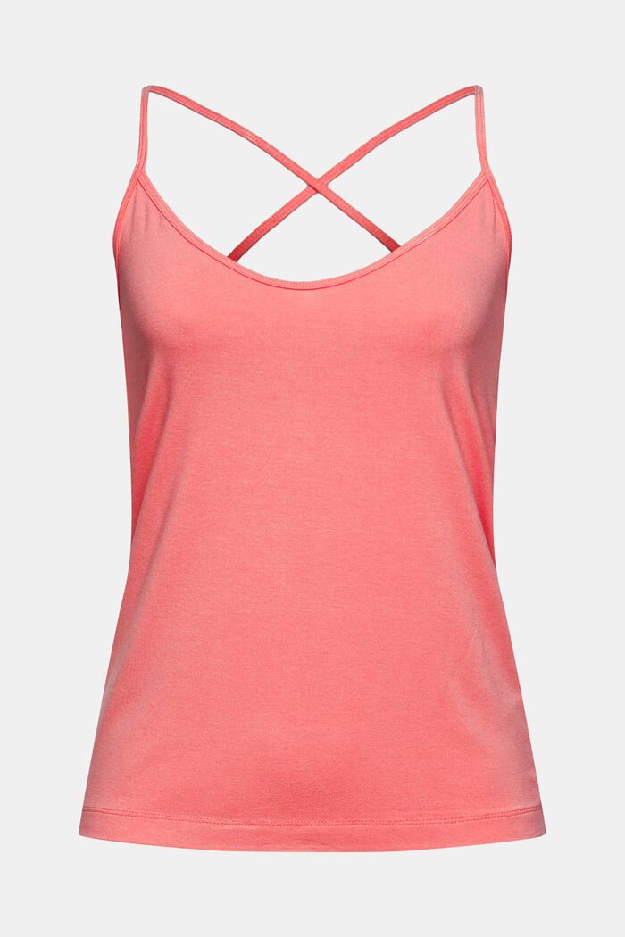 Top with spaghetti straps, CORAL RED, overview