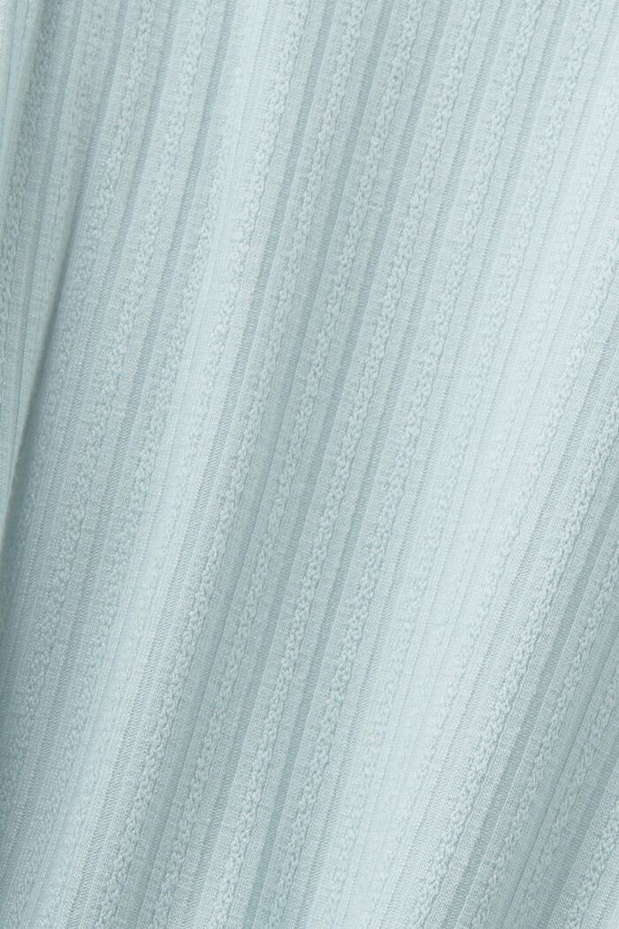 Rib-Knit Jersey Top, LIGHT AQUA GREEN, detail image number 5