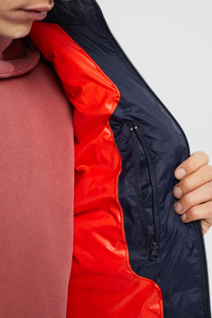 Quilted jacket with high neck, NAVY, detail image number 2