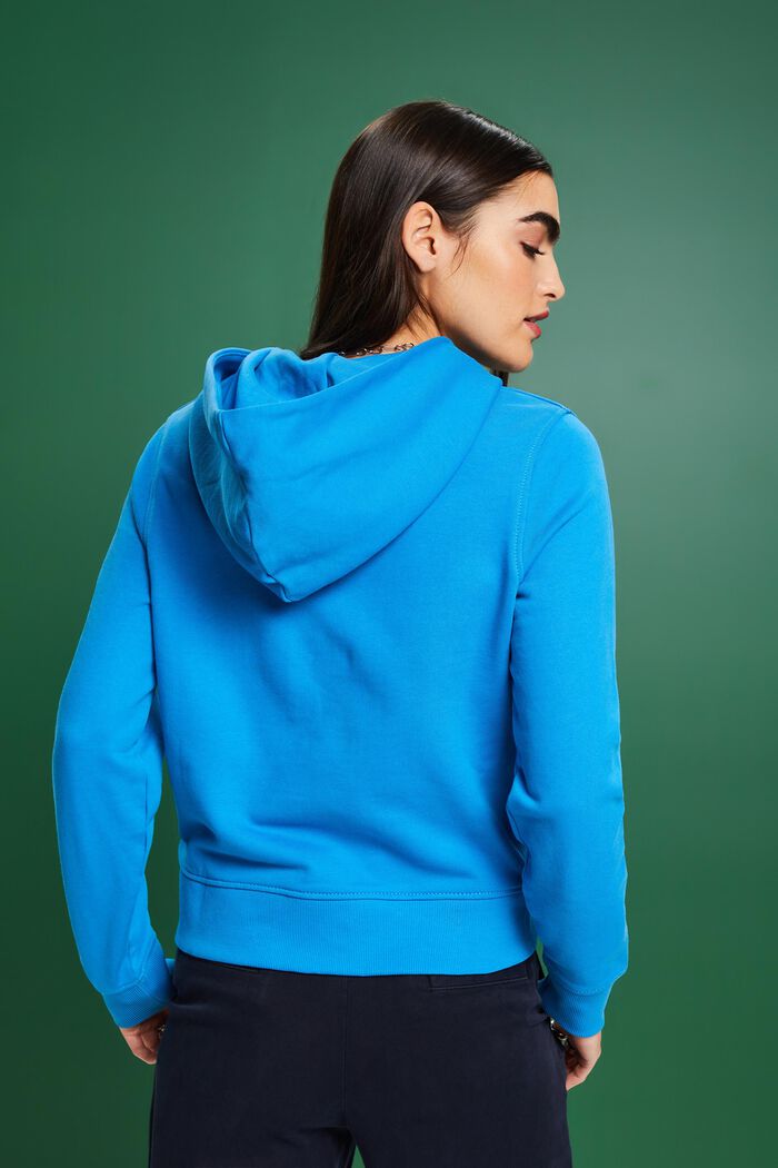 Embroidered Logo Hoodie, BLUE, detail image number 2