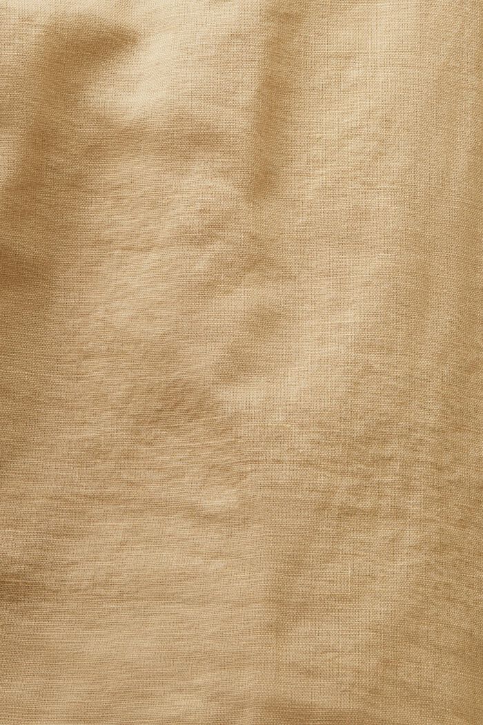 Cotton-Linen Shirt Blouse, BEIGE, detail image number 5