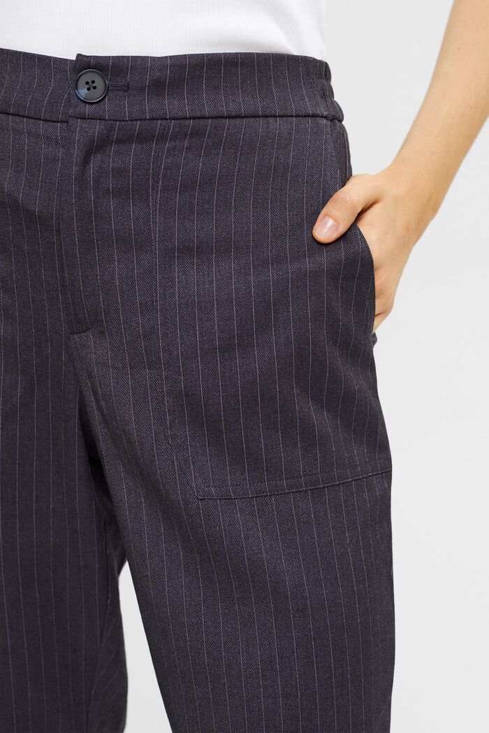 pinstripe trousers, NAVY, detail image number 0