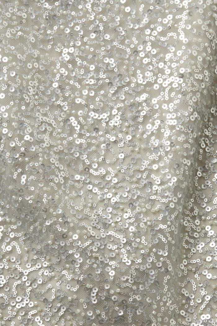 Sparkly sequin crop top, DUSTY GREEN, detail image number 5