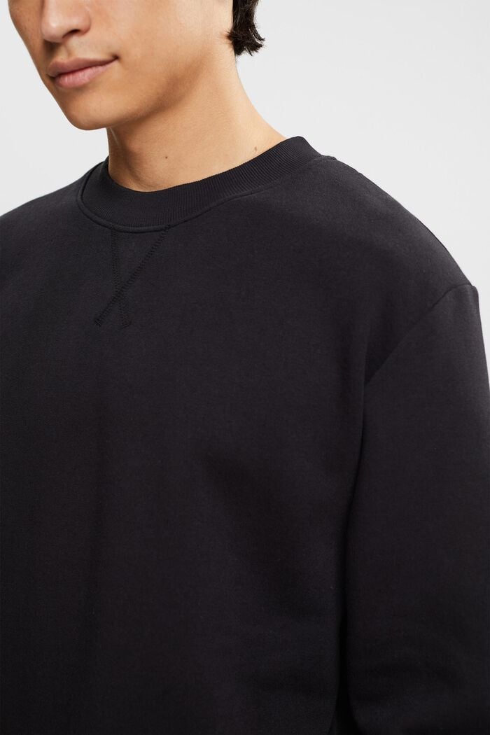 Recycled: plain-coloured sweatshirt, BLACK, detail image number 0