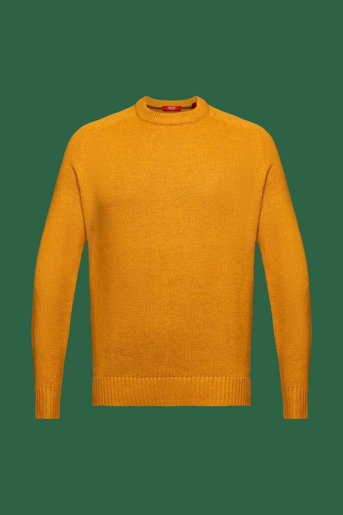 Neppy Crew Neck Sweater, AMBER YELLOW, detail image number 6