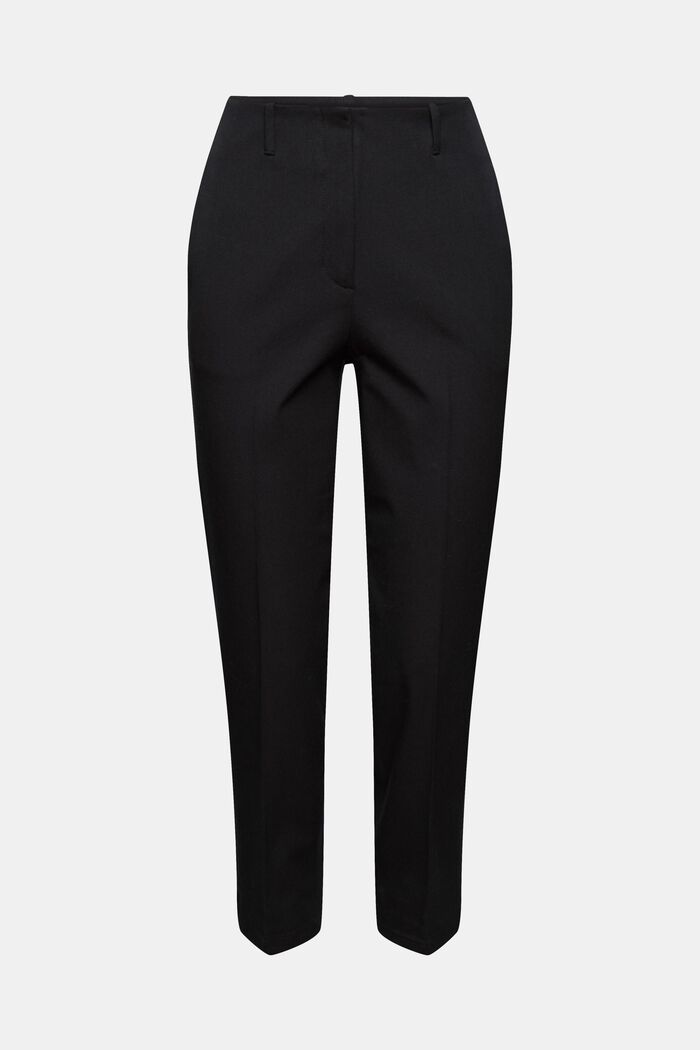 Cotton-blend stretch trousers, BLACK, detail image number 6