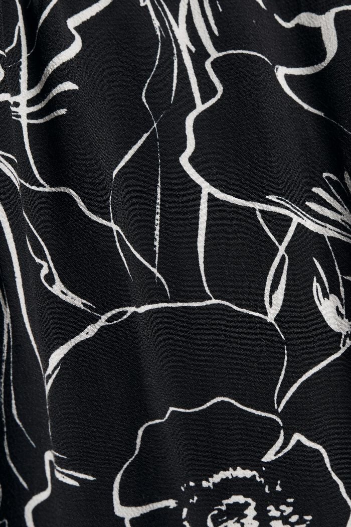 Printed midi dress with LENZING™ ECOVERO™, BLACK, detail image number 4