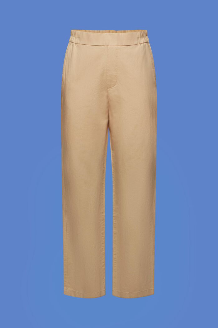 Pull-on trousers, linen blend, SAND, detail image number 7