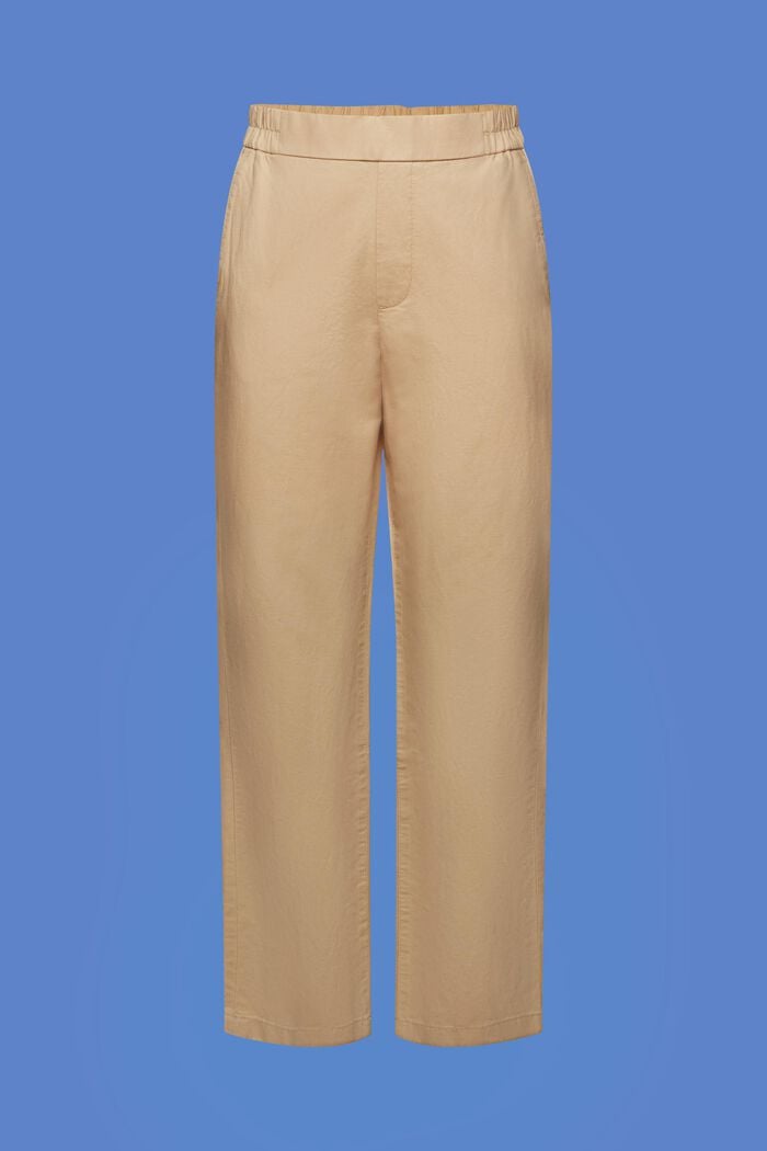 Pull-on trousers, linen blend, SAND, detail image number 7