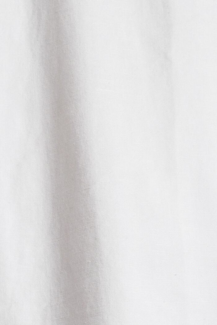 Made of blended linen: oversized blouse, WHITE, detail image number 4