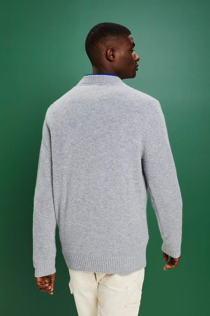 Cashmere sweater, LIGHT GREY, detail image number 4