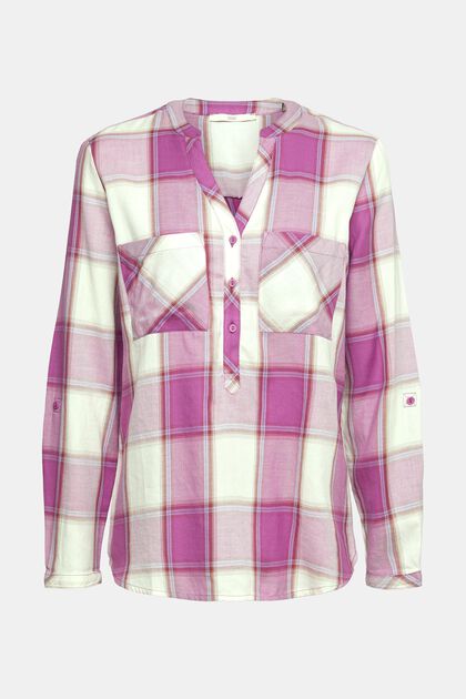 Checked cotton blouse