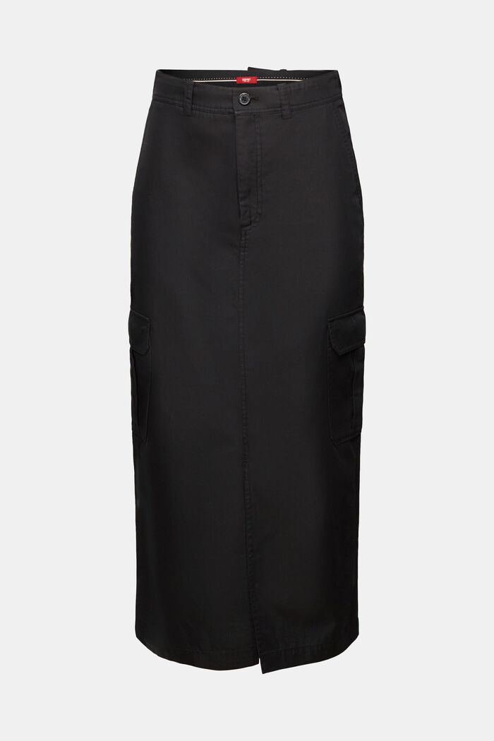 Cargo midi skirt, BLACK, detail image number 6
