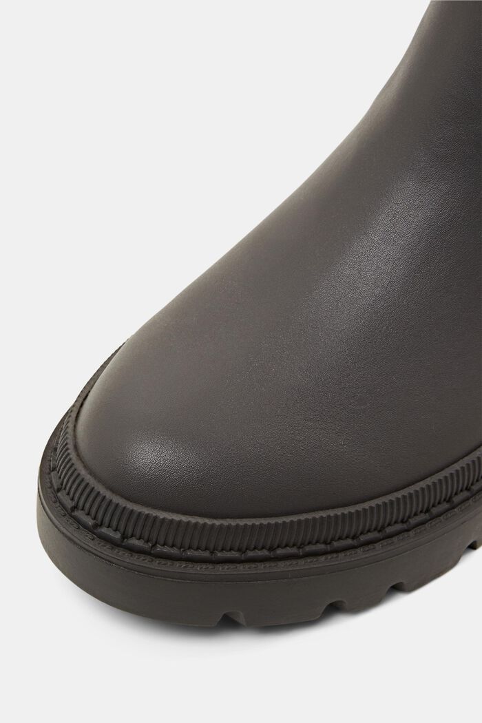 Chunky faux leather boots, DARK GREY, detail image number 3