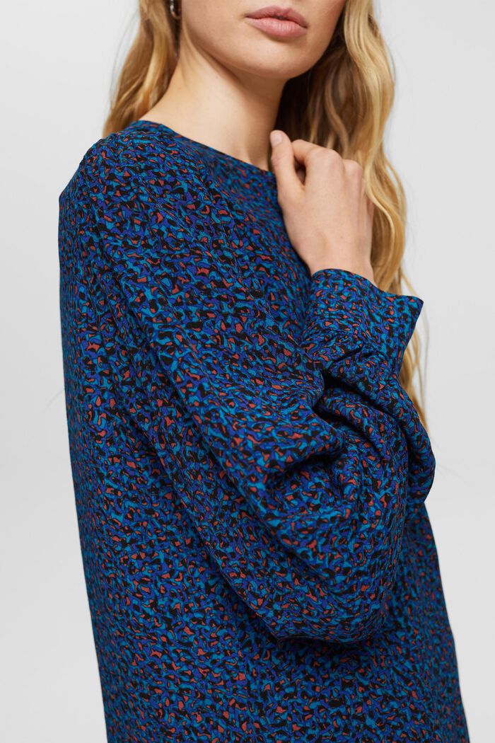 Patterned blouse, NEW NAVY, detail image number 0