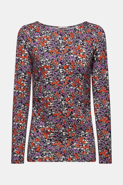 Long-sleeved top with all-over pattern