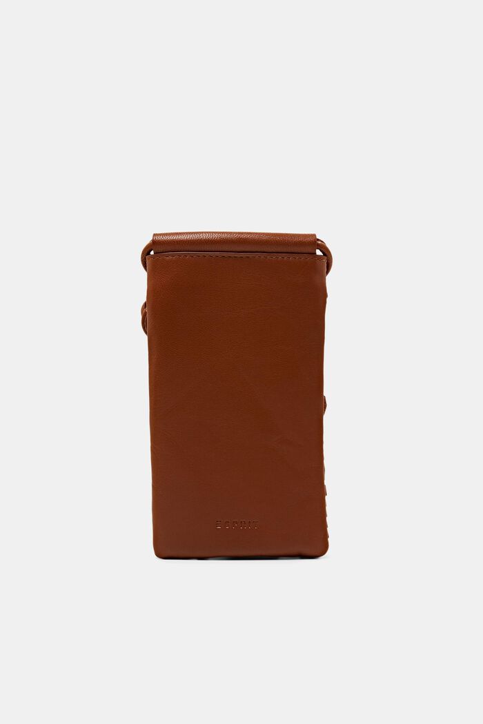 Payton leather phone sleeve, RUST BROWN, detail image number 2