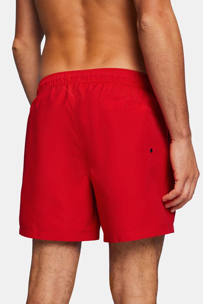 Elastic Waistband Beach Bottoms, ORANGE RED, detail image number 4