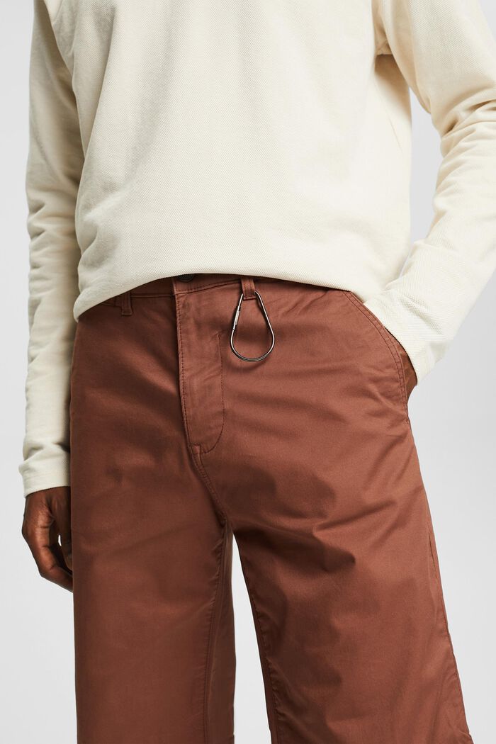 Short organic cotton trousers, RUST BROWN, detail image number 0