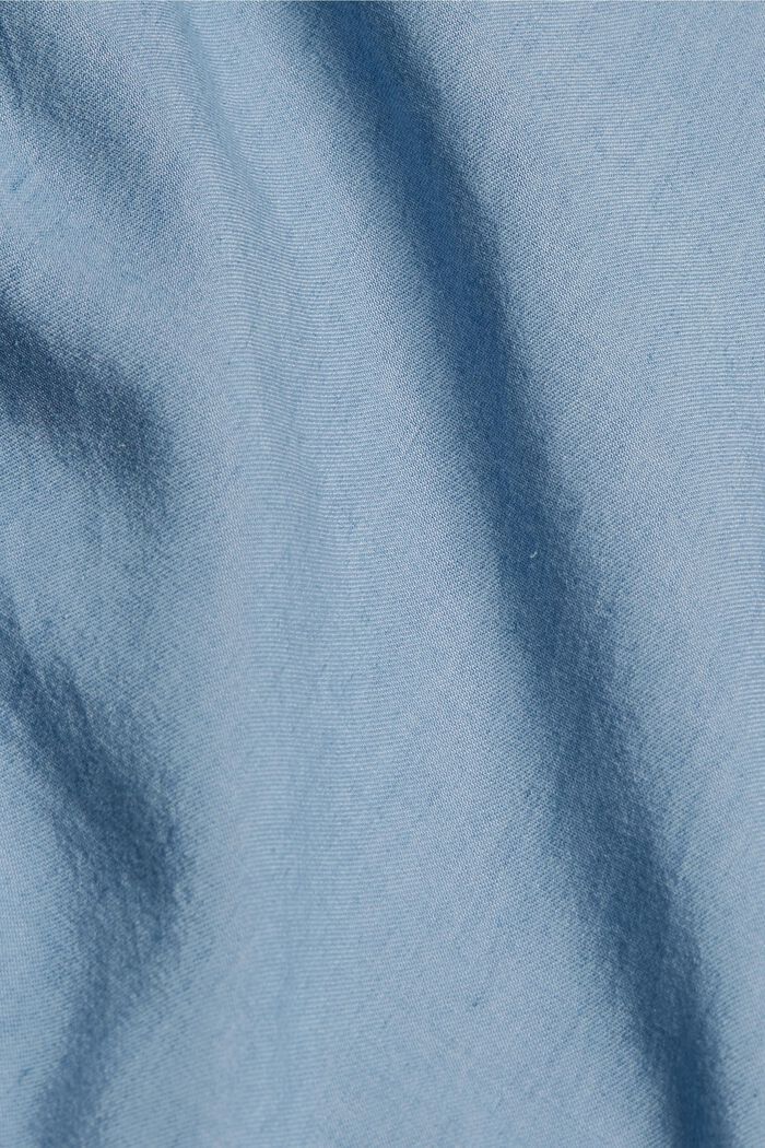 Made of TENCEL™: Shorts with embroidery, BLUE BLEACHED, detail image number 4