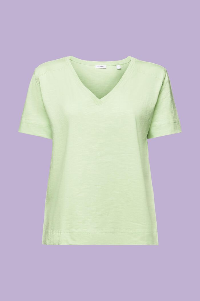 V-Neck Jersey T-Shirt, LIGHT GREEN, detail image number 5