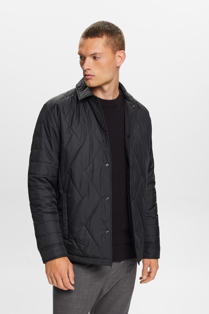 Recycled: quilted lightweight jacket, BLACK, detail image number 0