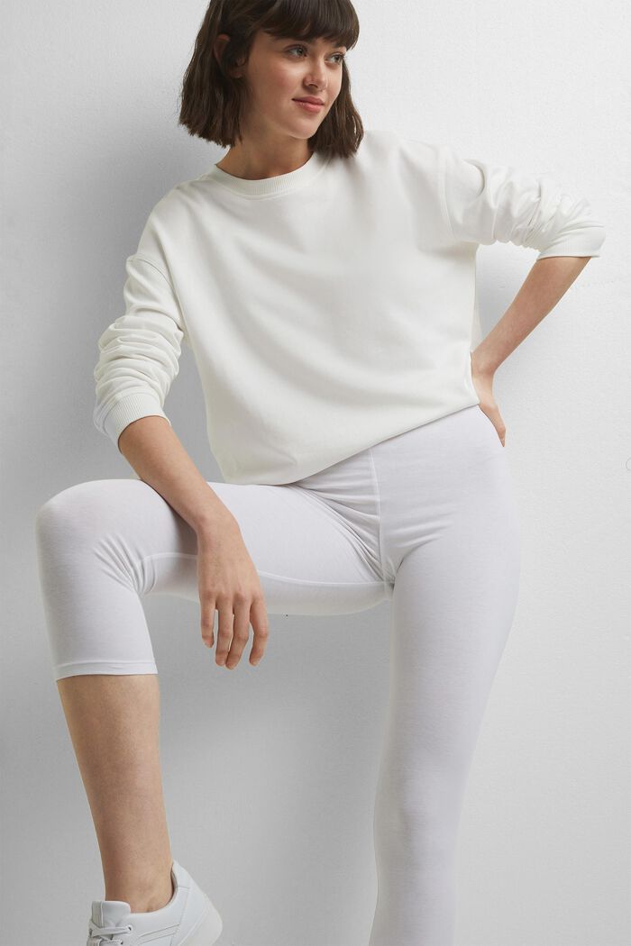 Capri leggings with stretch, WHITE, detail image number 1