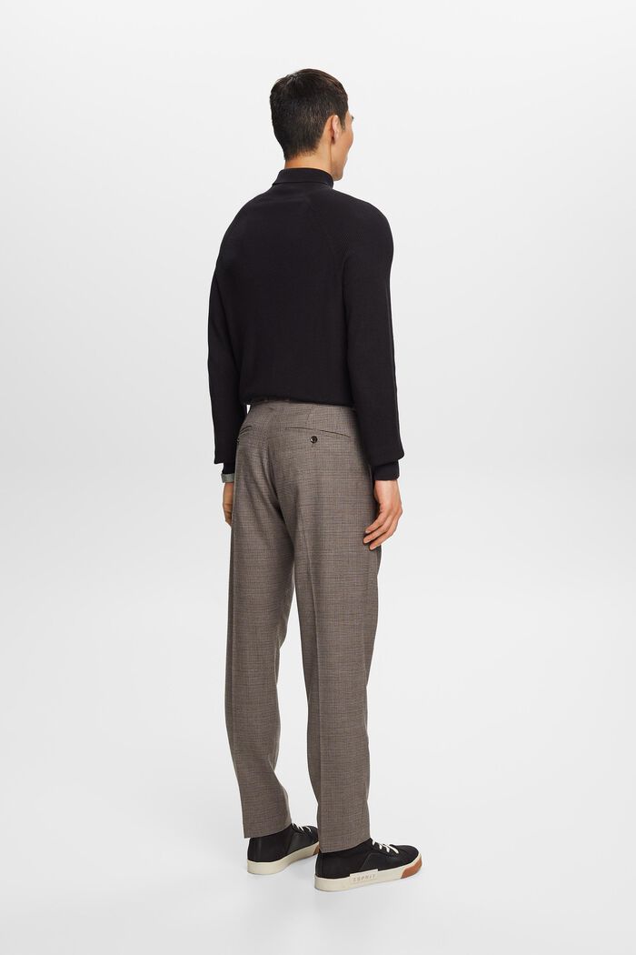 Houndstooth wool trousers, BROWN GREY, detail image number 3