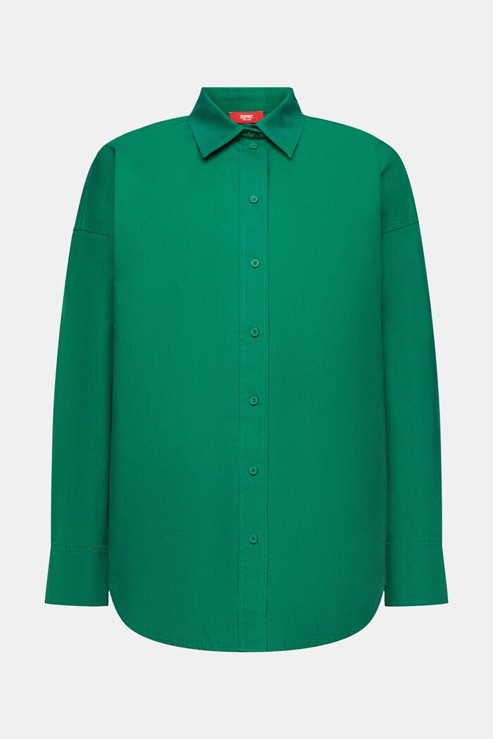 Cotton-Poplin Shirt, DARK GREEN, detail image number 5