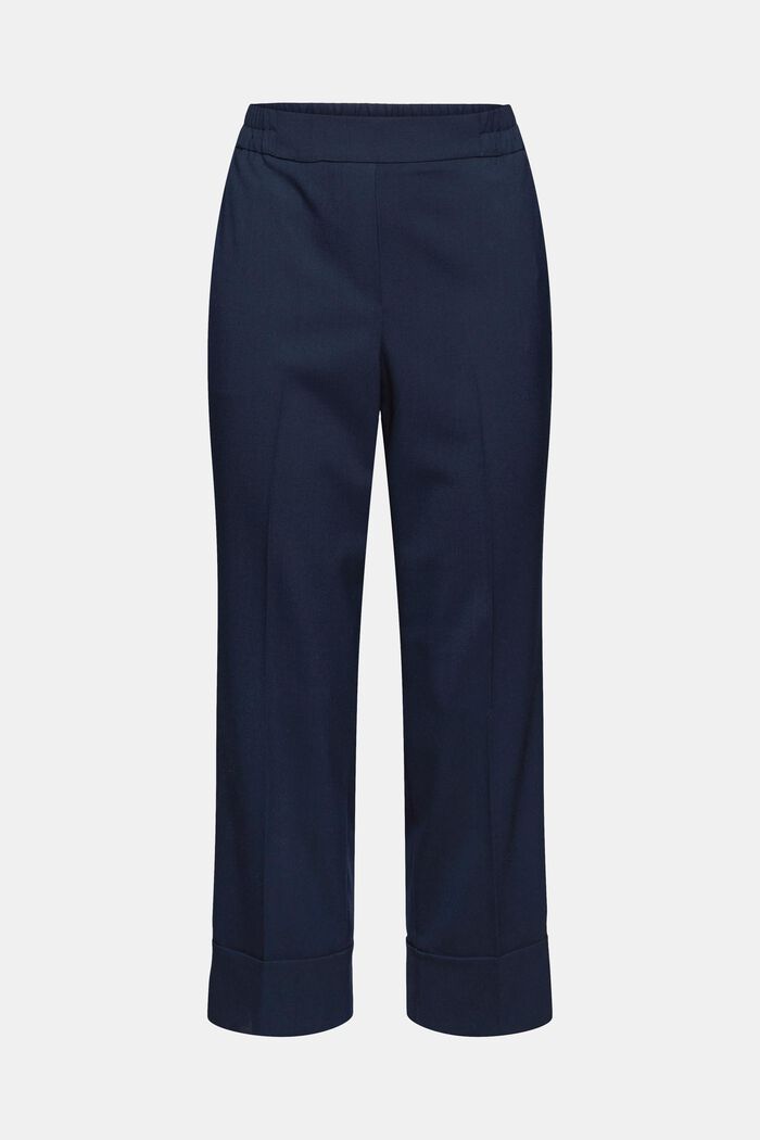 Mid-rise cropped trousers, NAVY, detail image number 2