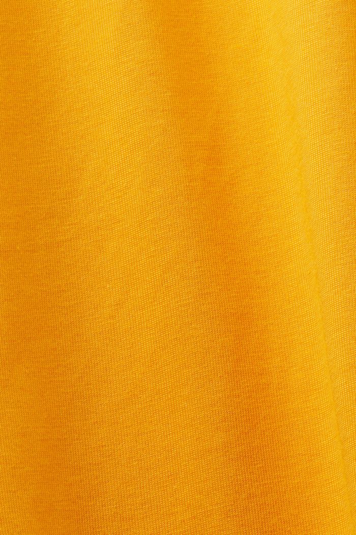 Cotton Mock Neck Logo T-Shirt, GOLDEN ORANGE, detail image number 6