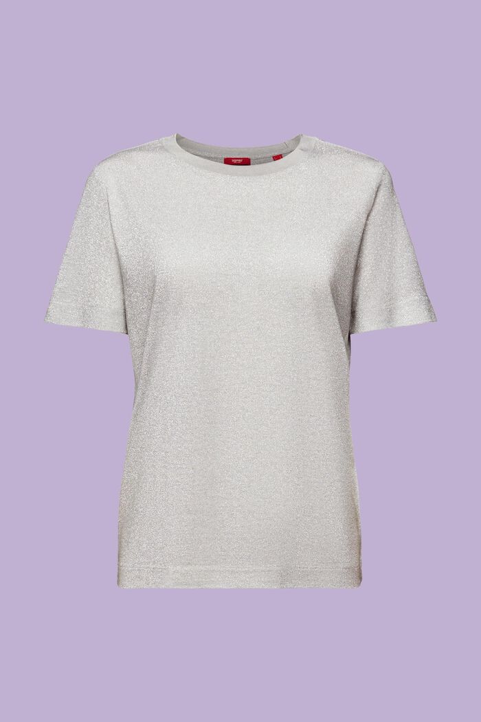 Lamé T-Shirt, SILVER, detail image number 7