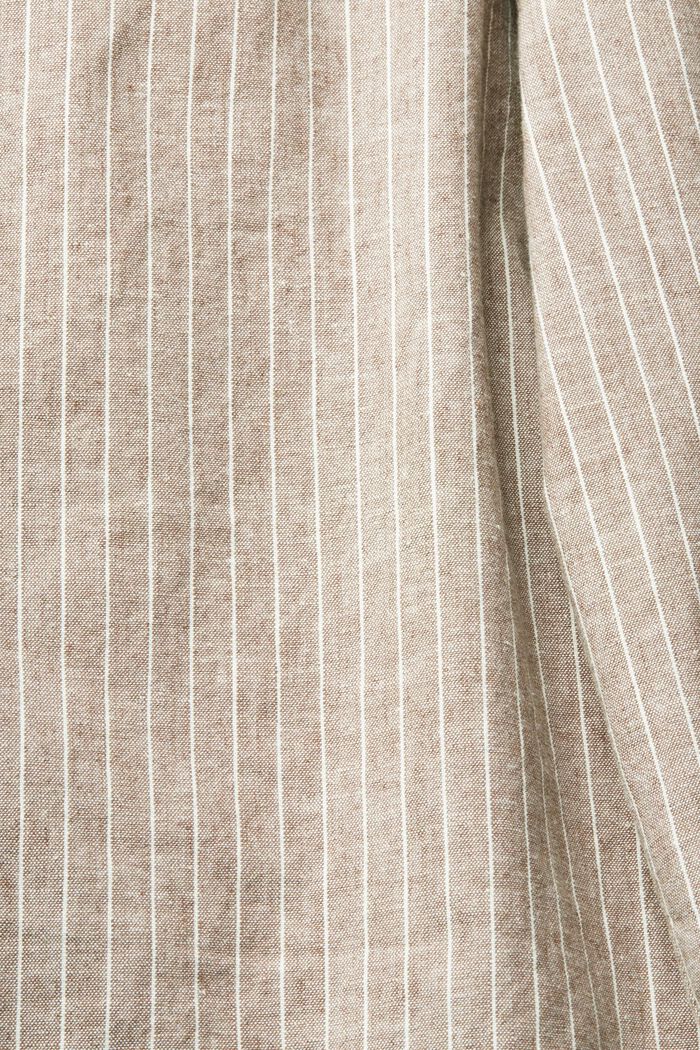 Linen blend: pinstripe shorts, BEIGE, detail image number 4