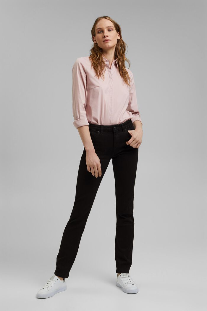 Stretch jeans with organic cotton, BLACK RINSE, overview