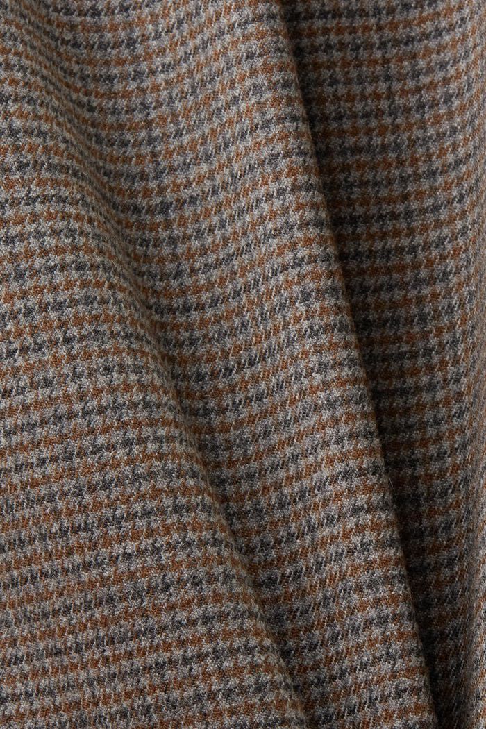Houndstooth wool trousers, BROWN GREY, detail image number 6
