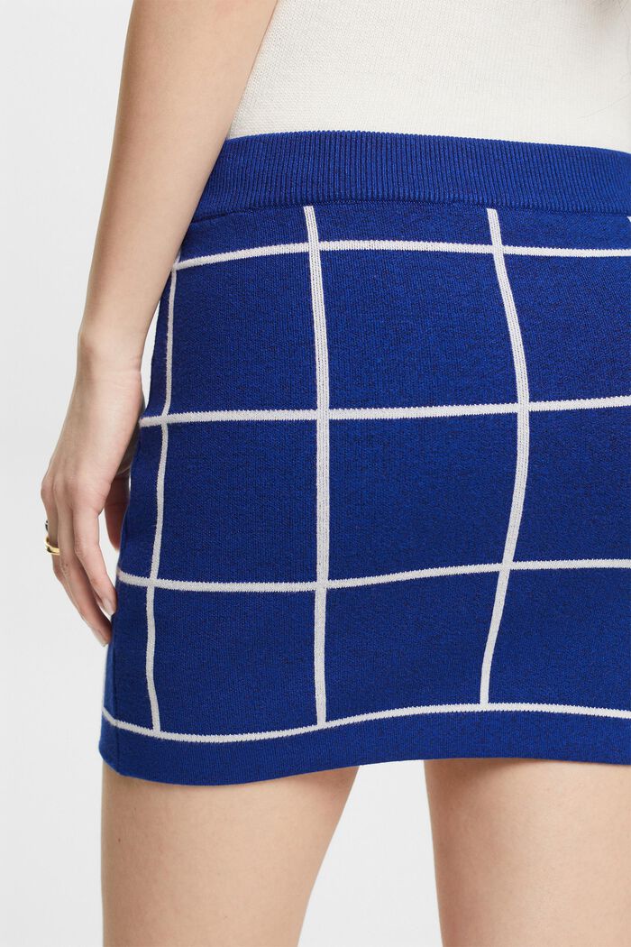 Jacquard-Knit Mini Skirt, BRIGHT BLUE, detail image number 3