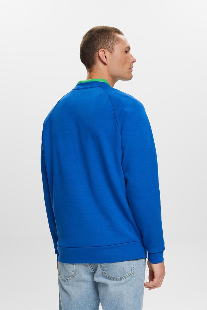 Basic sweatshirt, cotton blend, BRIGHT BLUE, detail image number 3