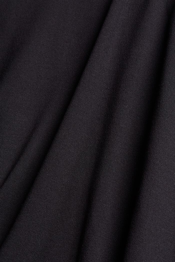 Combined T-shirt with a gather, BLACK, detail image number 4
