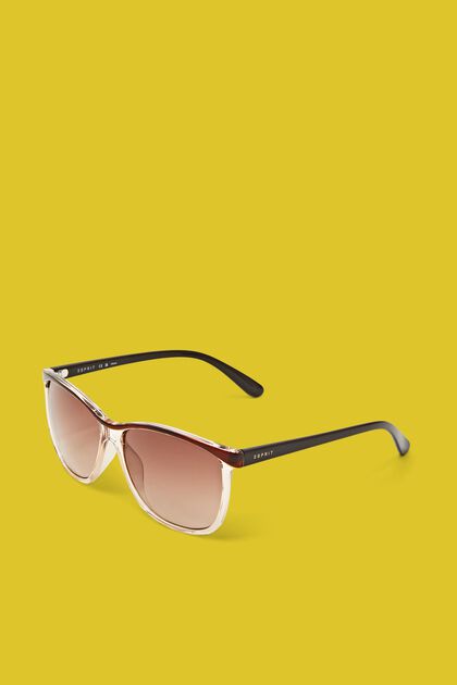 Sunglasses with semi-transparent frames