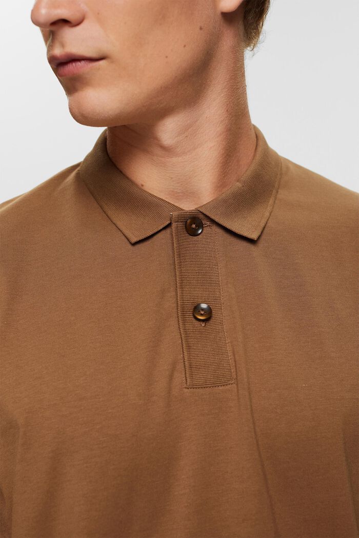 Jersey polo shirt, CARAMEL, detail image number 1
