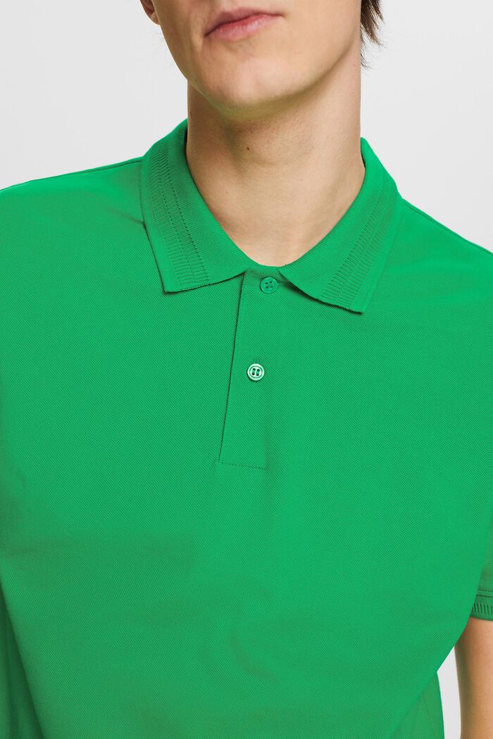 Pima Cotton Piqué Polo Shirt, GREEN, detail image number 2