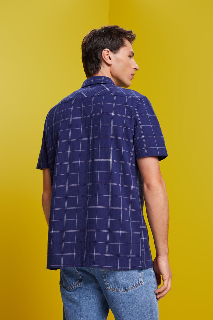 Short sleeve shirt, 100% cotton, DARK BLUE, detail image number 3