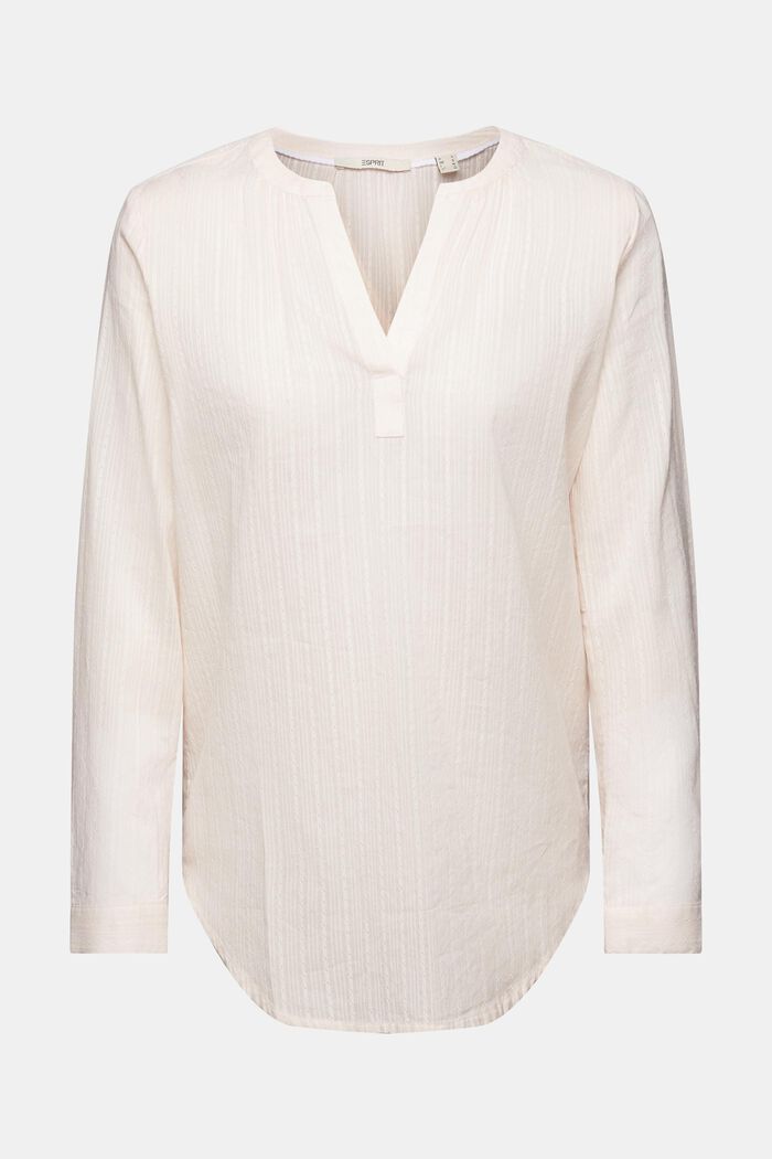 V-necked cotton blouse, PASTEL PINK, detail image number 6