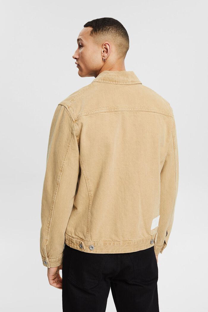 Pure cotton denim jacket, SAND, detail image number 3