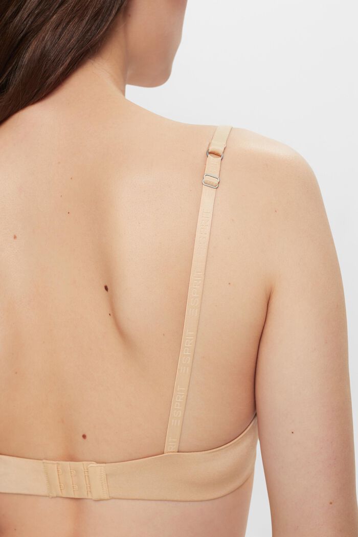 Padded Underwire Microfiber Bra, DUSTY NUDE, detail image number 3