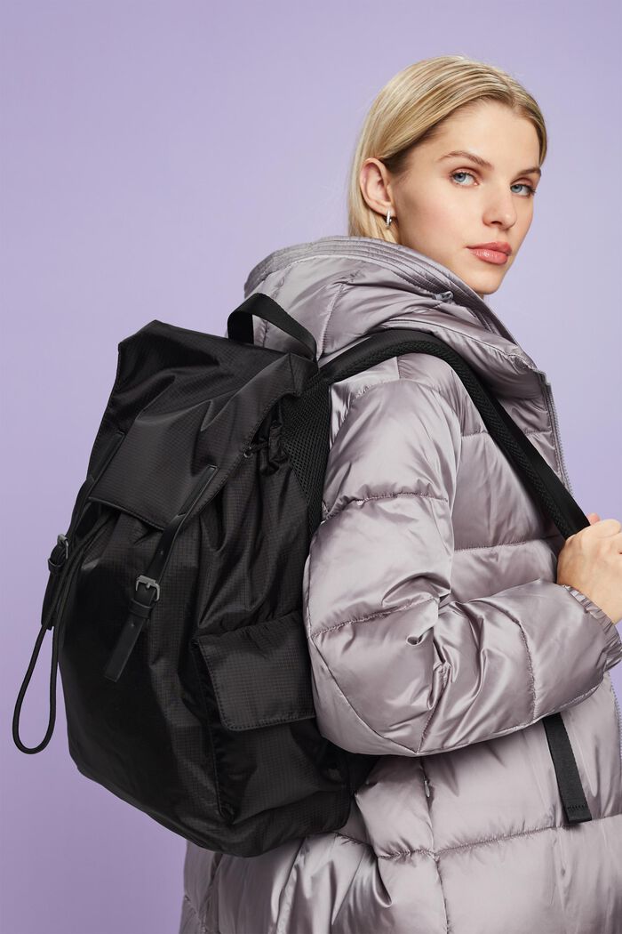 Flap-Over Backpack, BLACK, detail image number 5