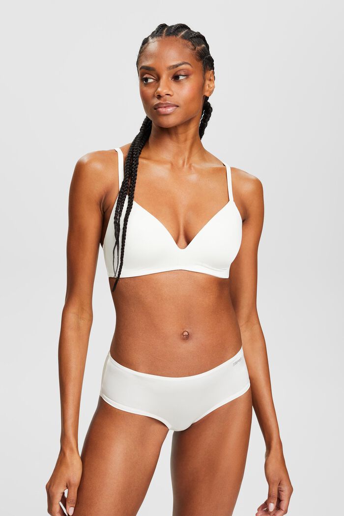 Logo Padded Non-Wired Bra, OFF WHITE, detail image number 0
