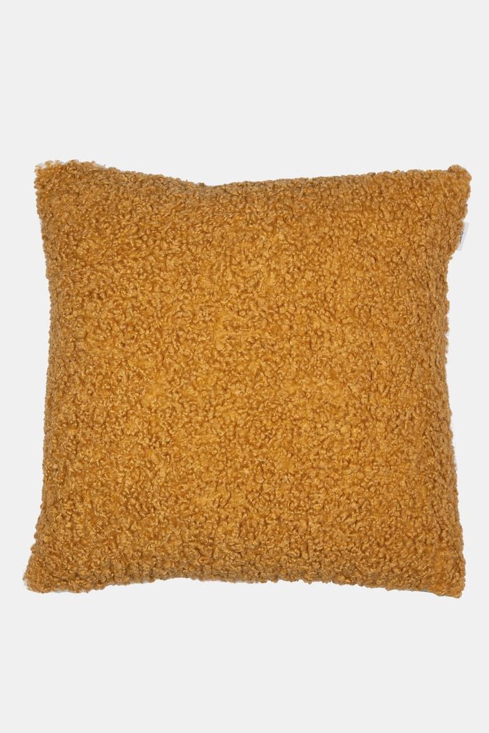 Plush cushion cover, CURRY, overview